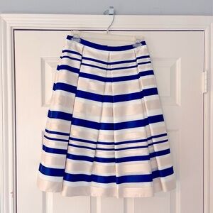 Striped Skirt, white with cream and blue